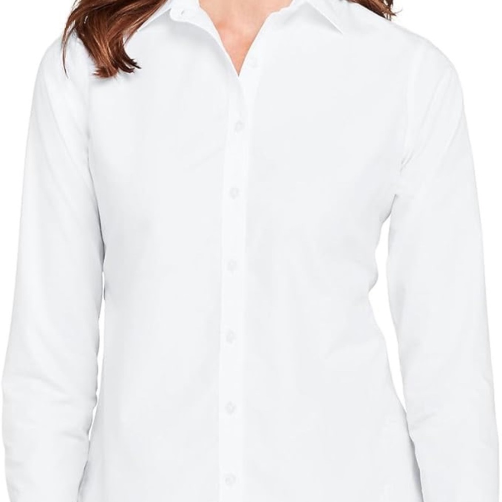 Lands' End Women's Pinwale Cord Long Sleeve Shirt 4P